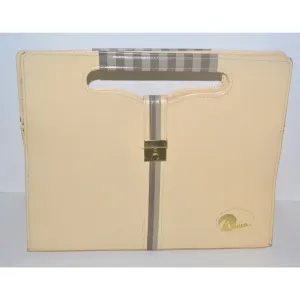 Chic Cream Leather Square Purse By Monaco