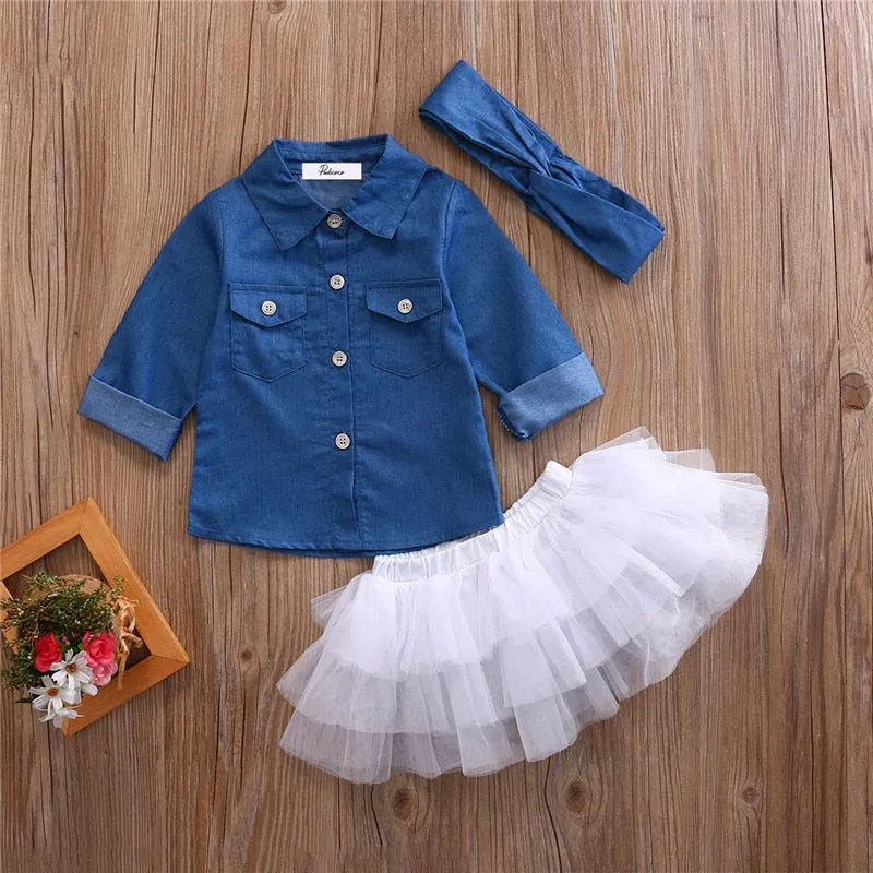 Classy Chic Baby Denim 3pc Set
