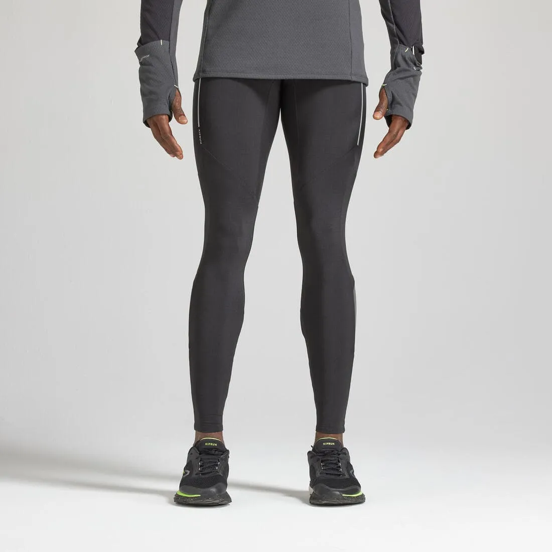 Collant chaud de running Homme - KIPRUN Run 500 Warm Noir