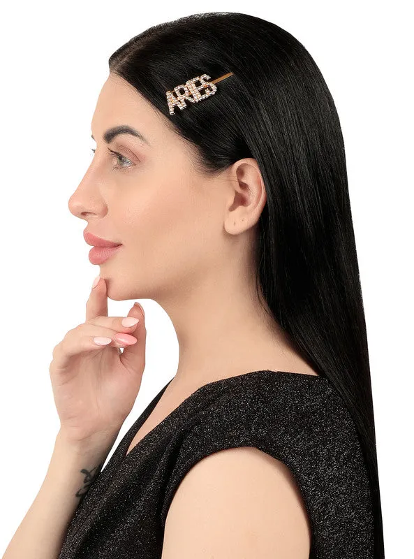 Combo Of 2 Aries Golden Silver Hairclip