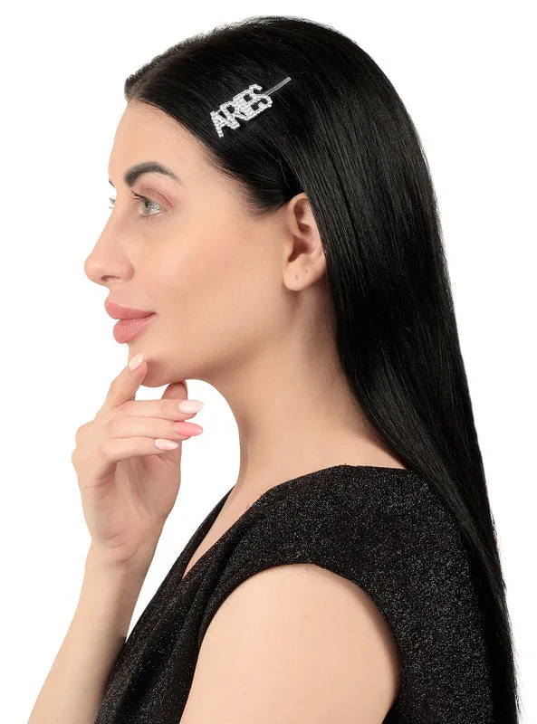 Combo Of 2 Aries Golden Silver Hairclip