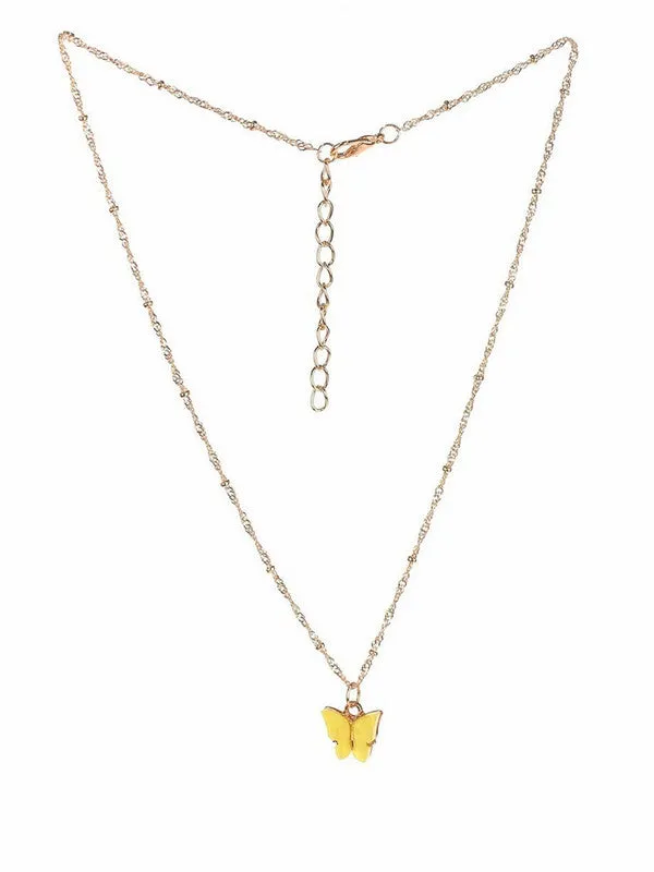 Combo of 2 Black and Yellow Mariposa Pendant