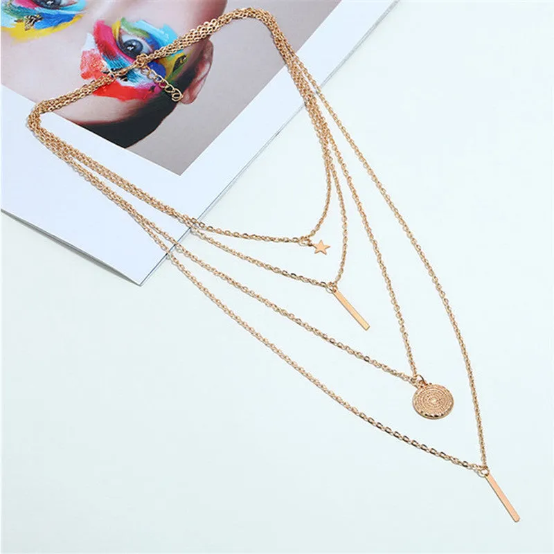 Combo of 2 Gold Plated Coin Butterfly Necklace