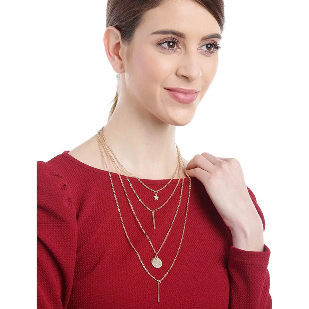Combo of 2 Gold Plated Coin Butterfly Necklace