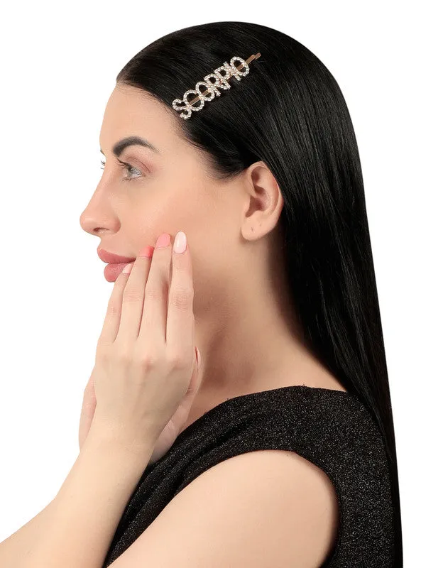 Combo Of 2 Scorpio Golden Silver Hairclip