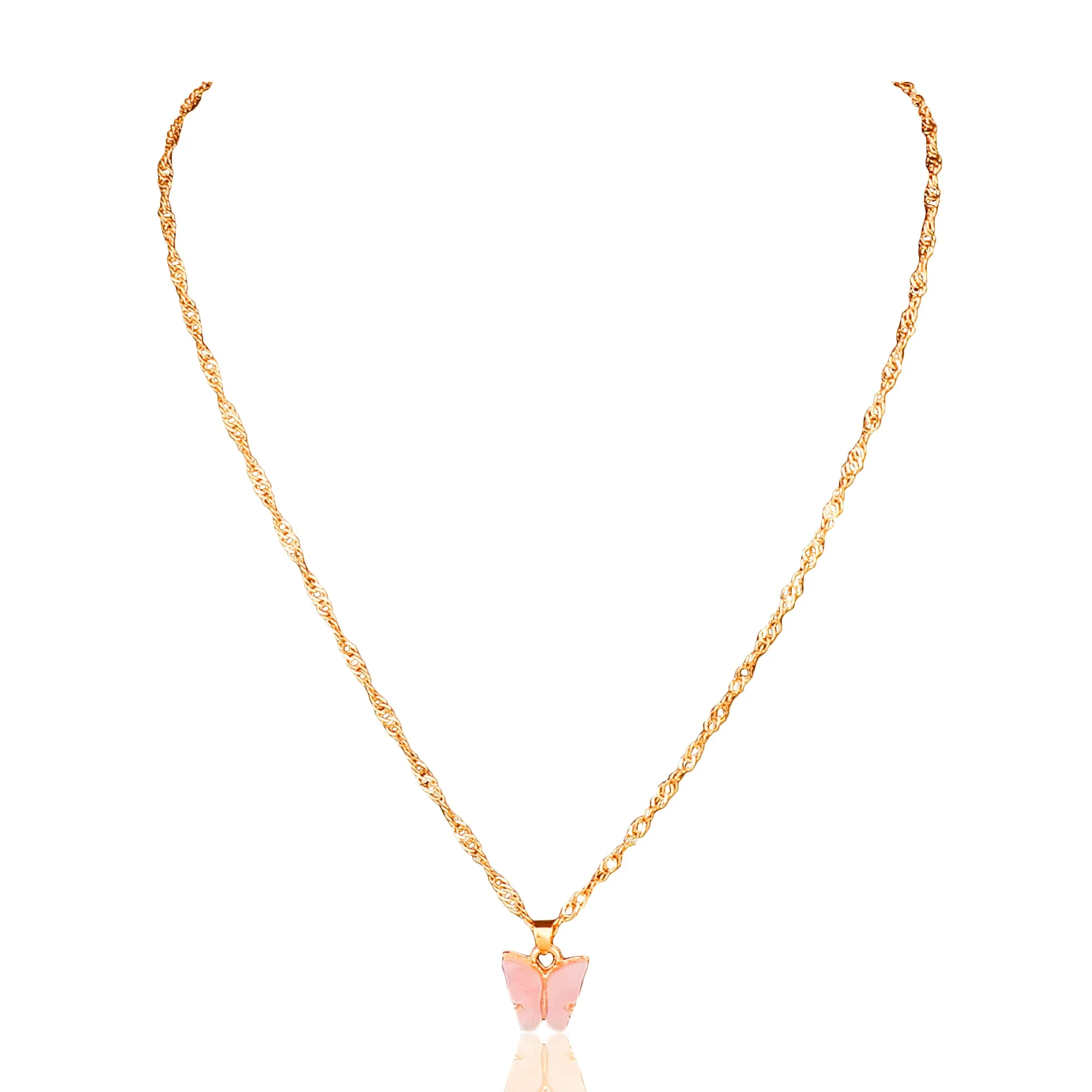 Combo of 2 White Mariposa Butterfly Pendant