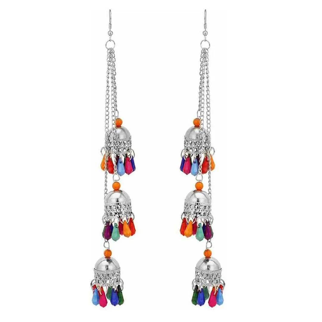 Combo of 4 Oxidized Layered Beads Jhumki