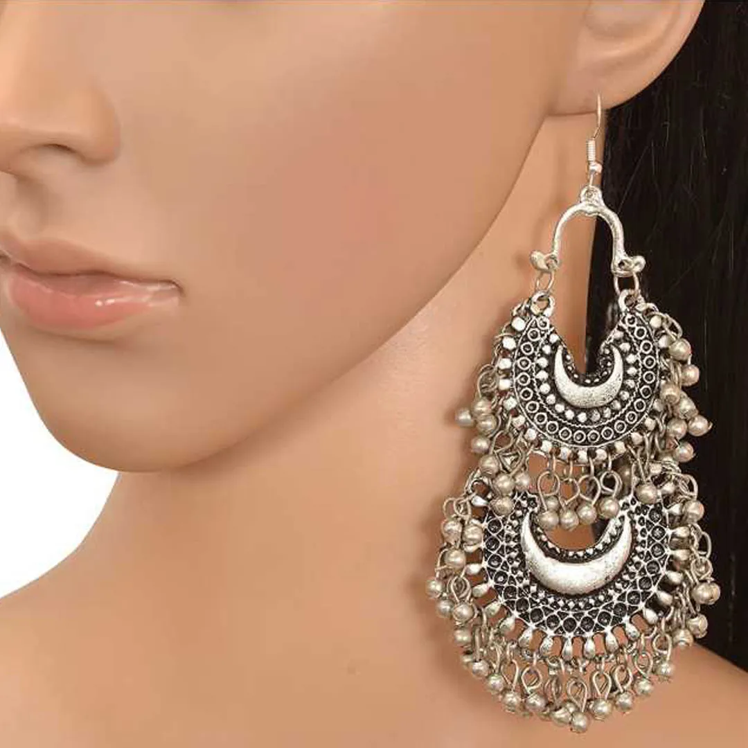 Combo of 4 Oxidized Layered Beads Jhumki