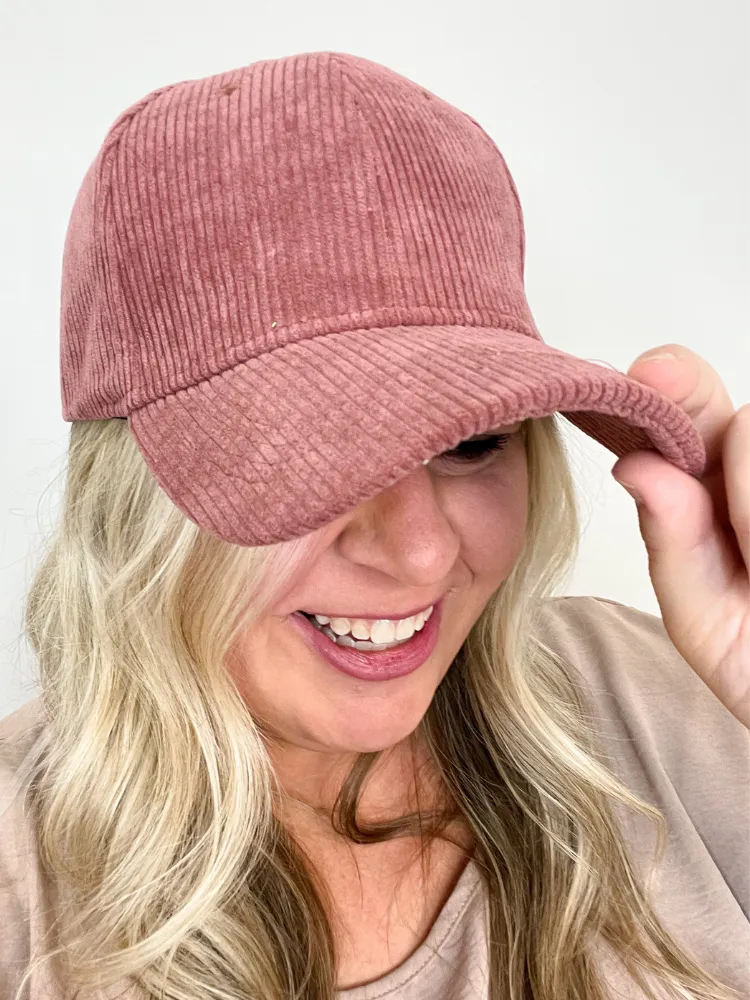 Corduroy Cap - Blush