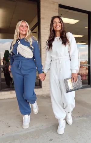 Cropped Sweatshirt & Sweatpants Set