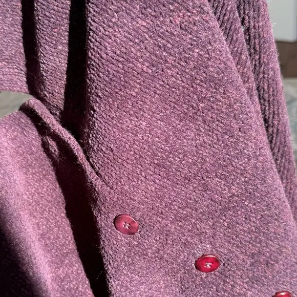 Deep burgundy L.L. Bean cotton &amp; wool Blend Cardigan Blazer with Collar Size M