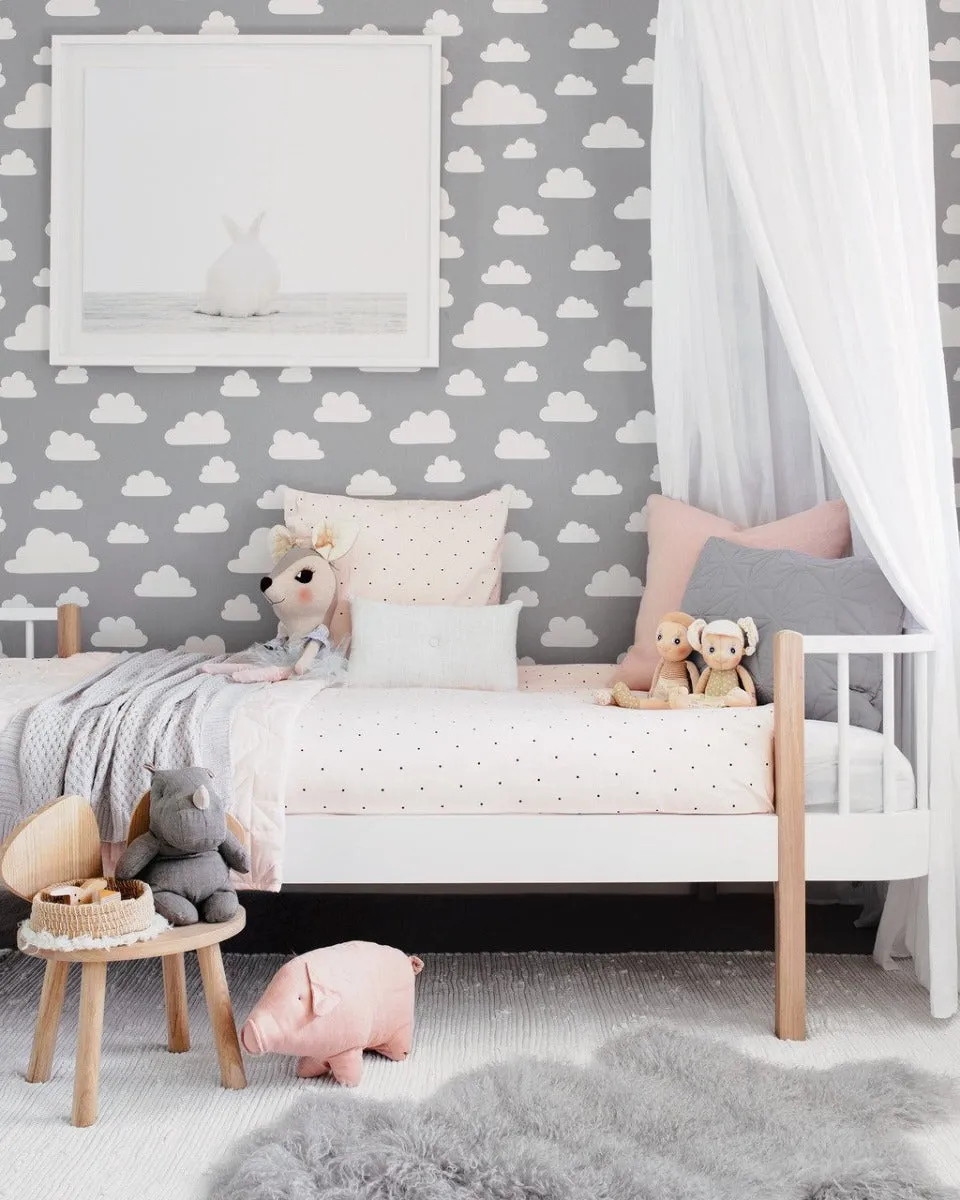Diamond Knit Baby Blanket - Warm Grey