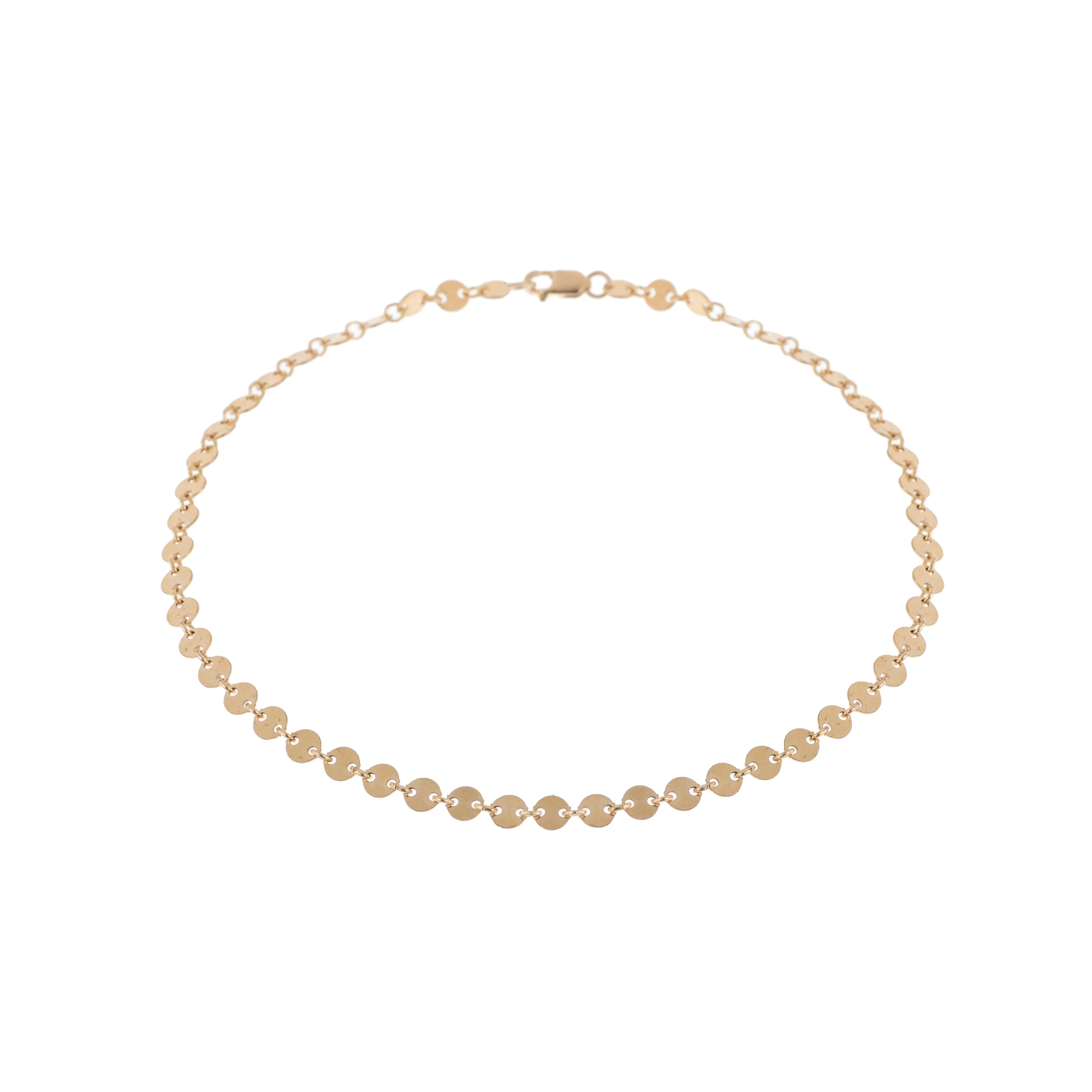 Disc Chain Anklet - 14K Gold Filled