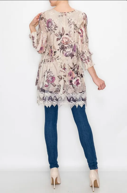 Elegant Lacey  Floral Tops