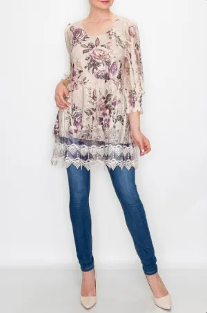Elegant Lacey  Floral Tops