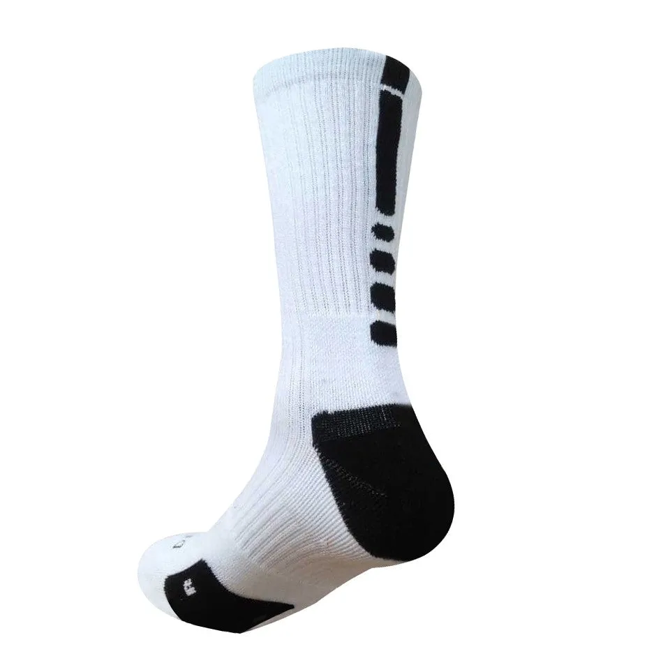 Elite Sports Sock - White Black