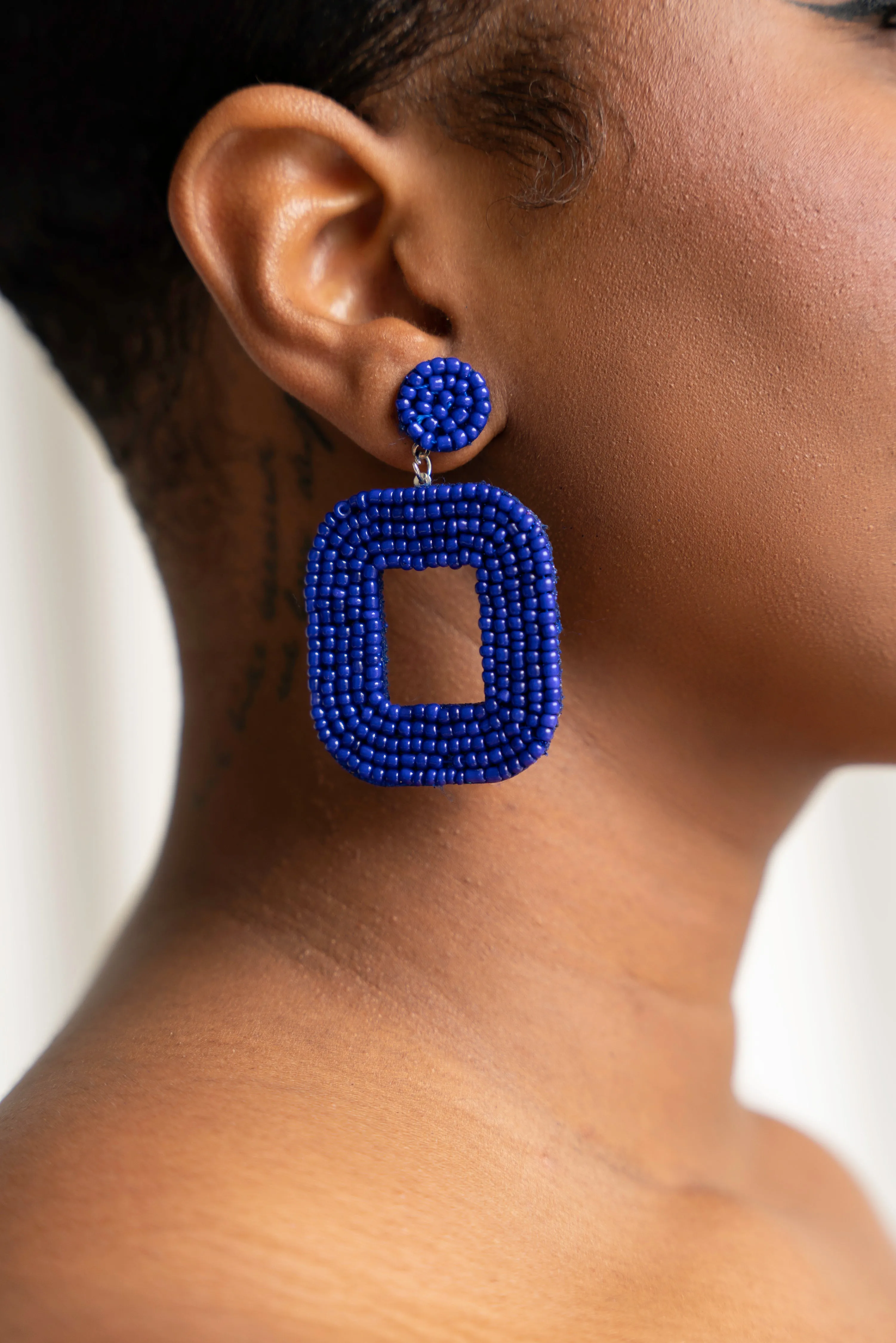 FREDA EARRINGS in INDIGO