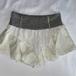 Free People Gray and White Women's Shorts