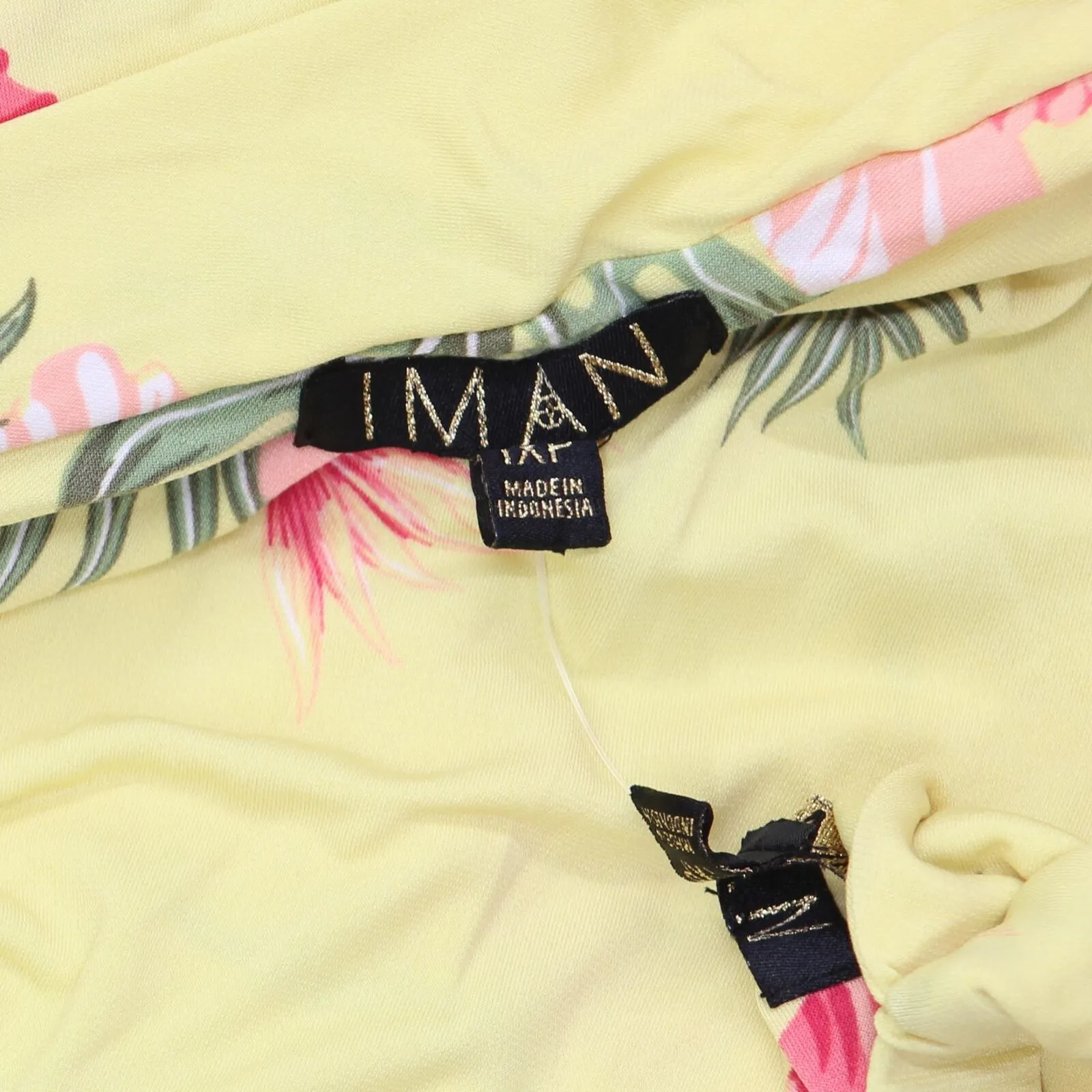 Global Chic By Iman Womens Boho Chic Maxi Dress with Head Wrap Yellow Floral 1XP