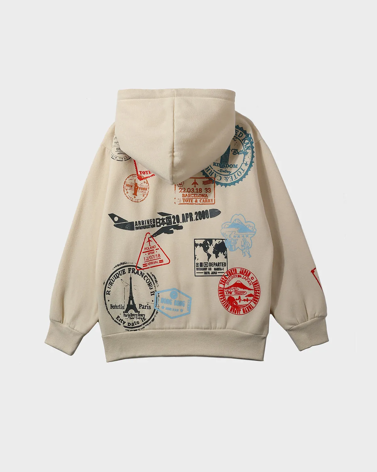 Globetrotter Tracksuit & Beanie Scarf Set in Beige