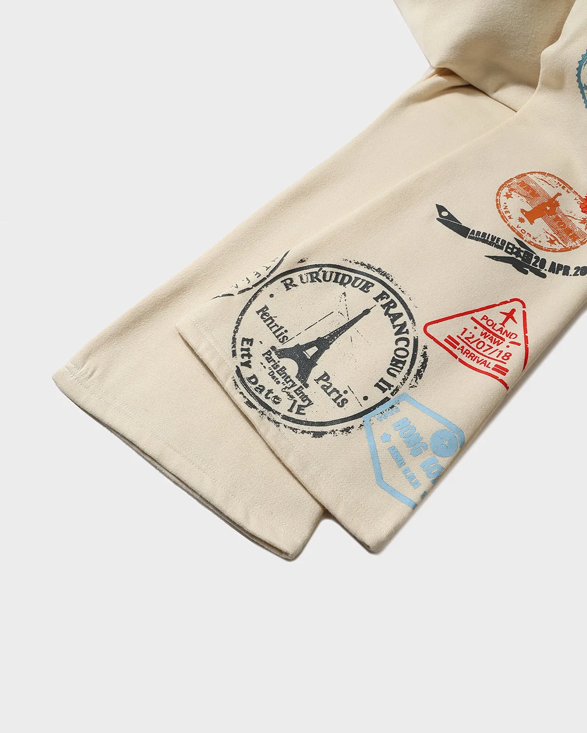 Globetrotter Tracksuit & Beanie Scarf Set in Beige