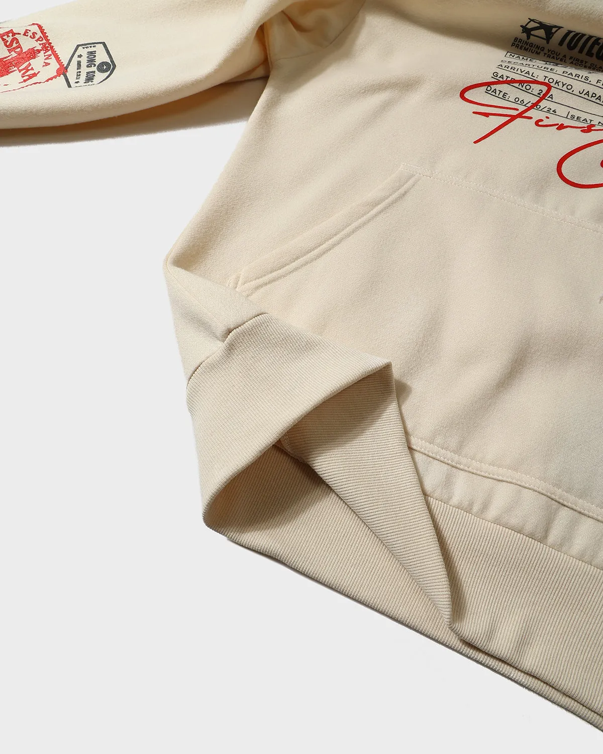 Globetrotter Tracksuit & Beanie Scarf Set in Beige