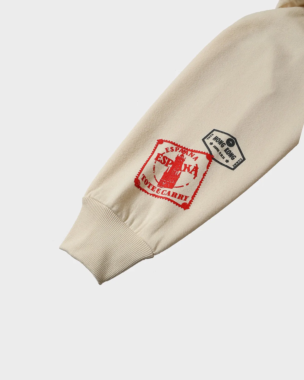 Globetrotter Tracksuit & Beanie Scarf Set in Beige
