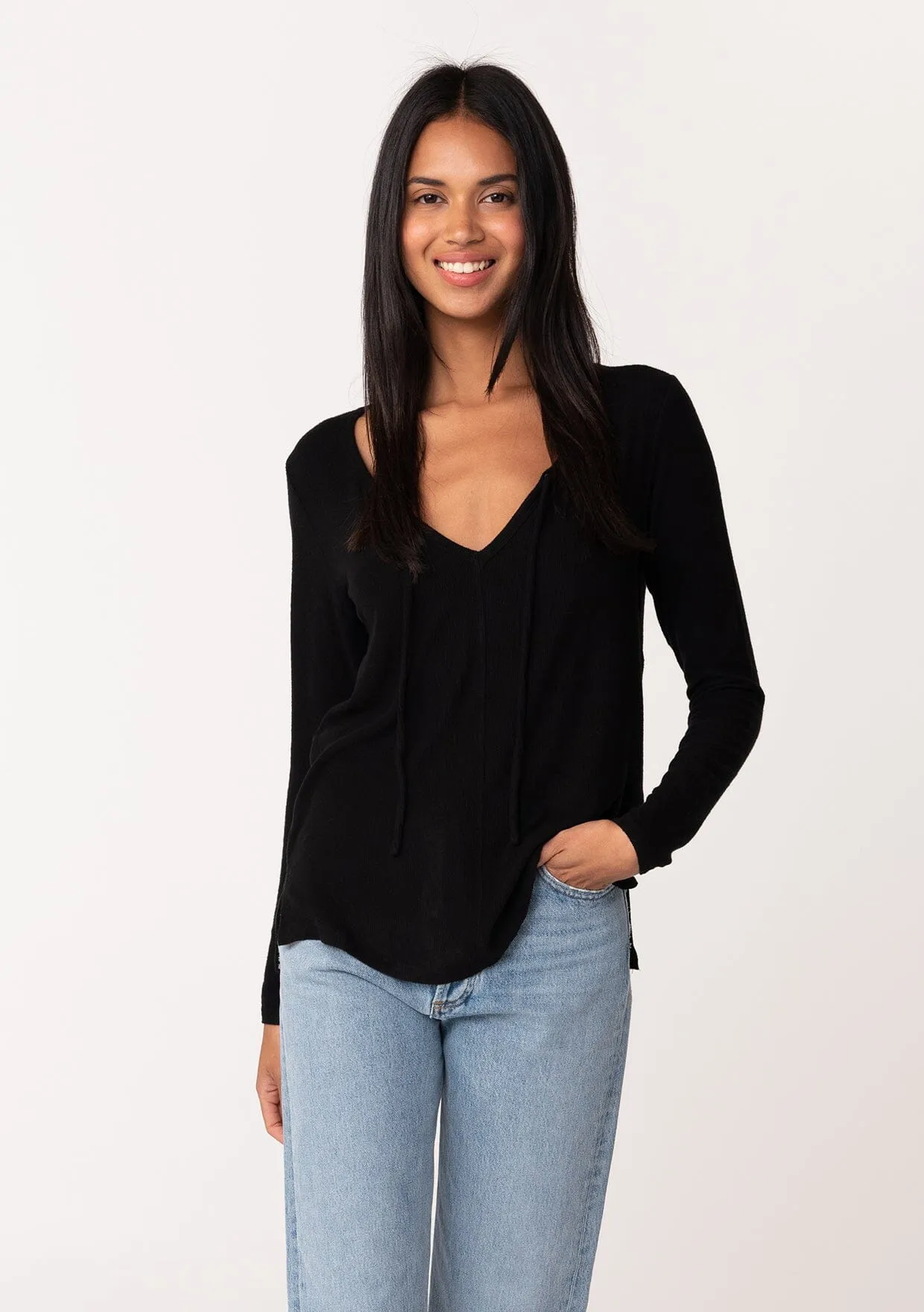 Go Easy Micro Rib Long Sleeve Tee