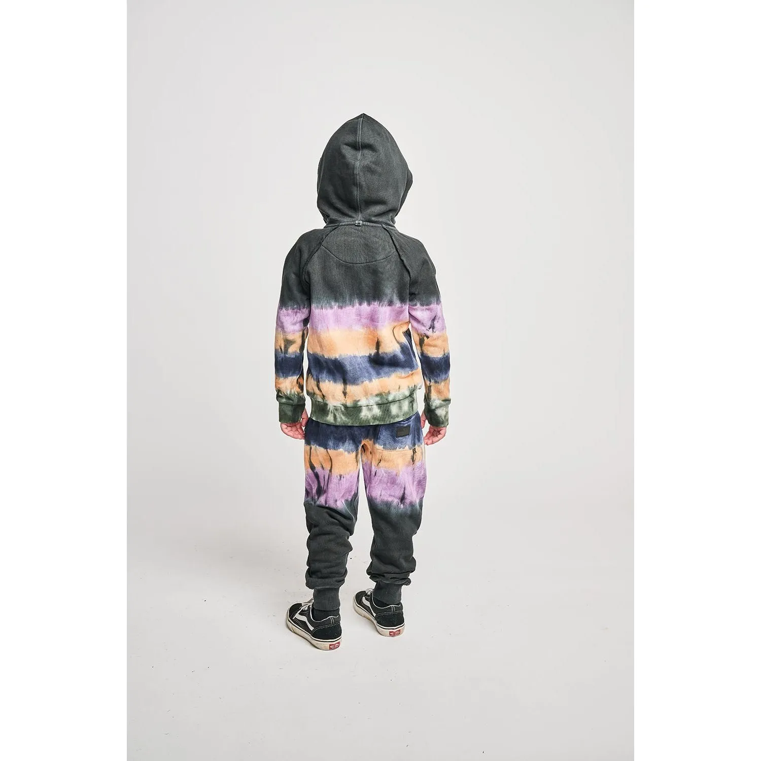 Half Dip Zip Hood - Black