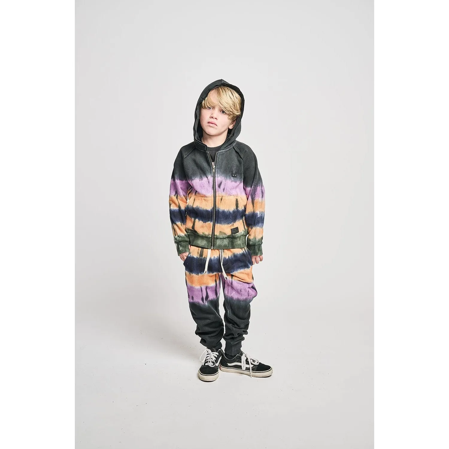 Half Dip Zip Hood - Black