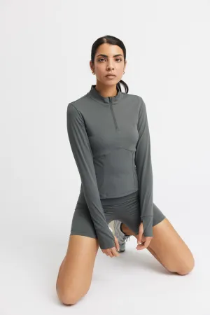 Half zip - charcoal grey
