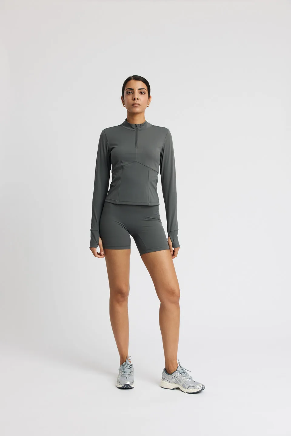 Half zip - charcoal grey