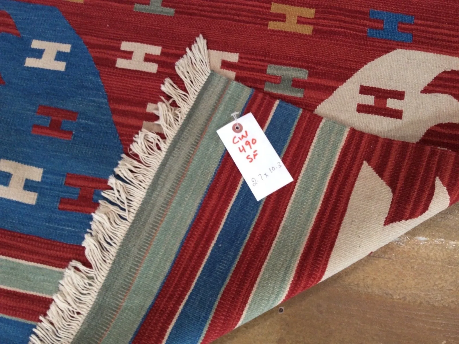 Hand-Woven Reversible Kilim Rug (Size 2.7 X 10.3) Brrsf-1470