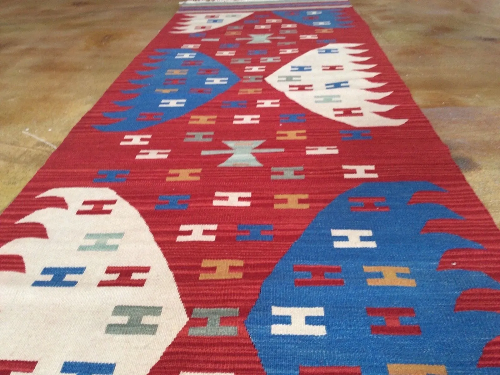 Hand-Woven Reversible Kilim Rug (Size 2.7 X 10.3) Brrsf-1470