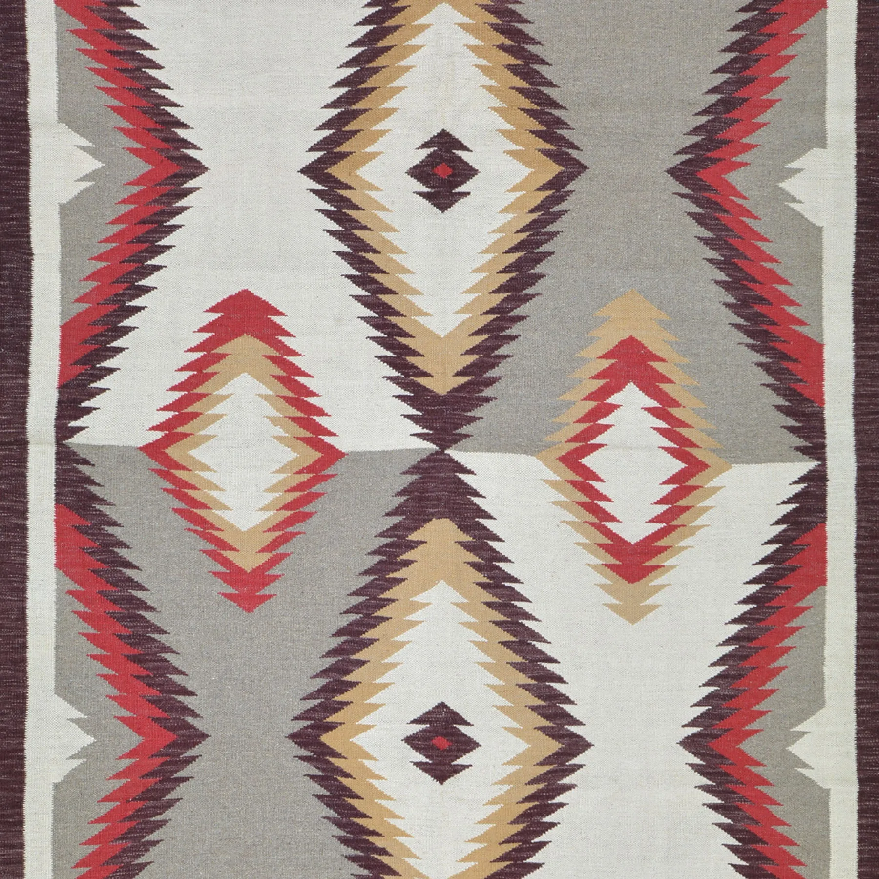 Hand-Woven Reversible Southwestern Design Handmade Wool Kilim (Size 5.10 X 8.8) Cwral-10338