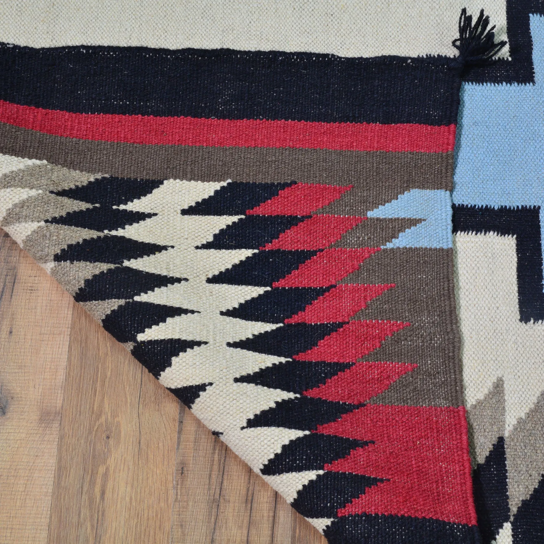 Hand-Woven Reversible Southwestern Design Handmade Wool Kilim (Size 6.0 X 8.10) Cwral-10332
