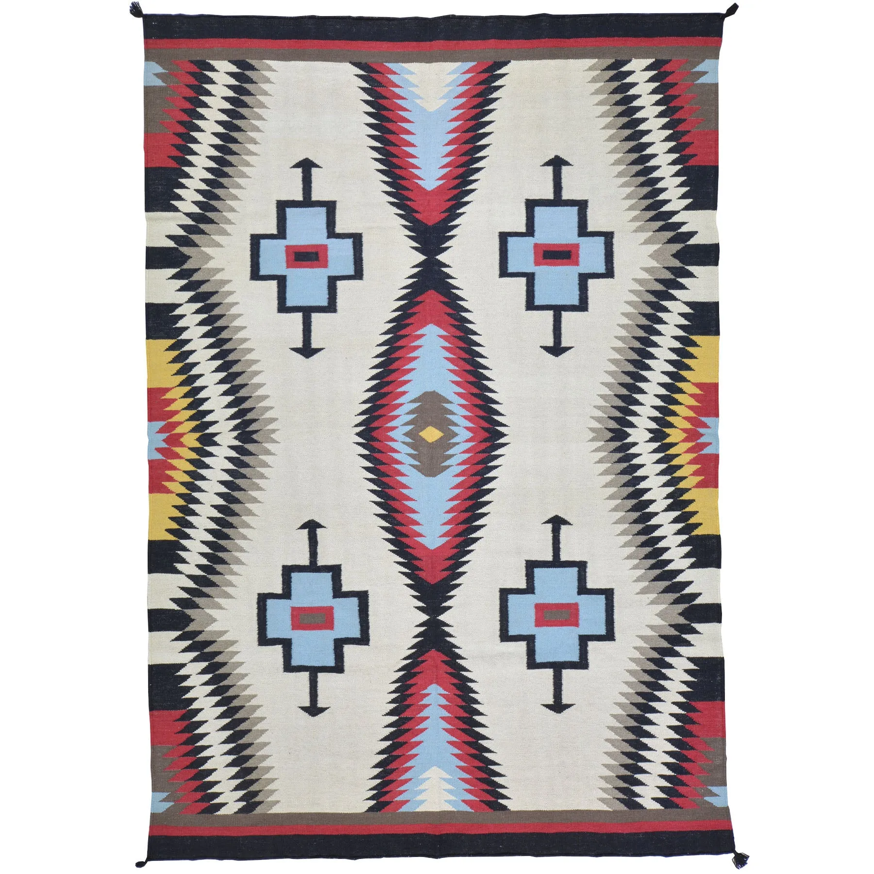 Hand-Woven Reversible Southwestern Design Handmade Wool Kilim (Size 6.0 X 8.10) Cwral-10332