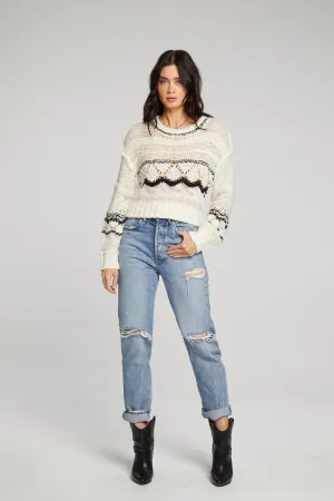 HEIDI SWEATER-IVORY/BLACK