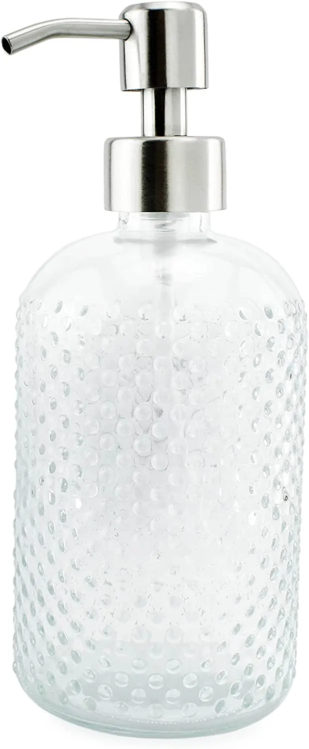 Hobnail Glass Soap Dispenser (3-Pack)