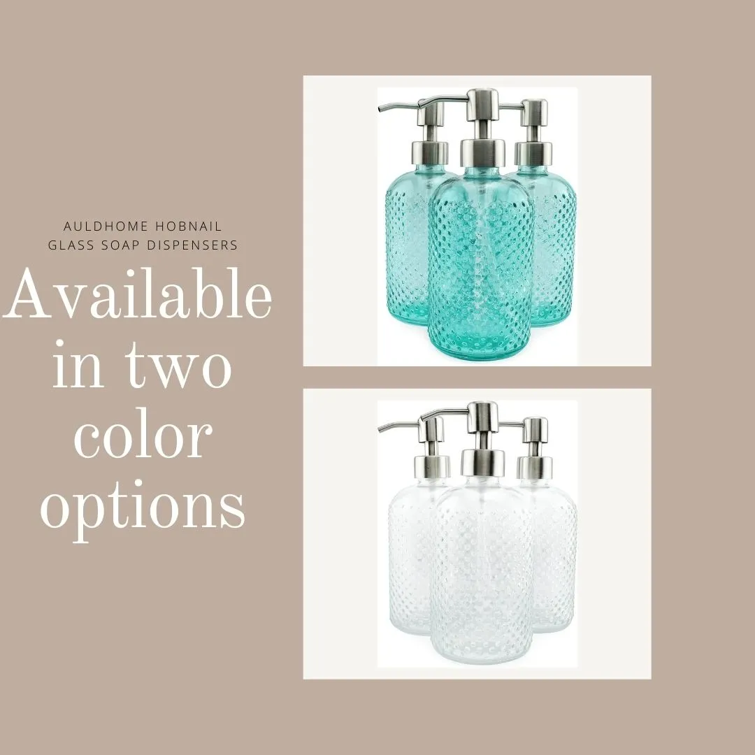 Hobnail Glass Soap Dispenser (3-Pack)
