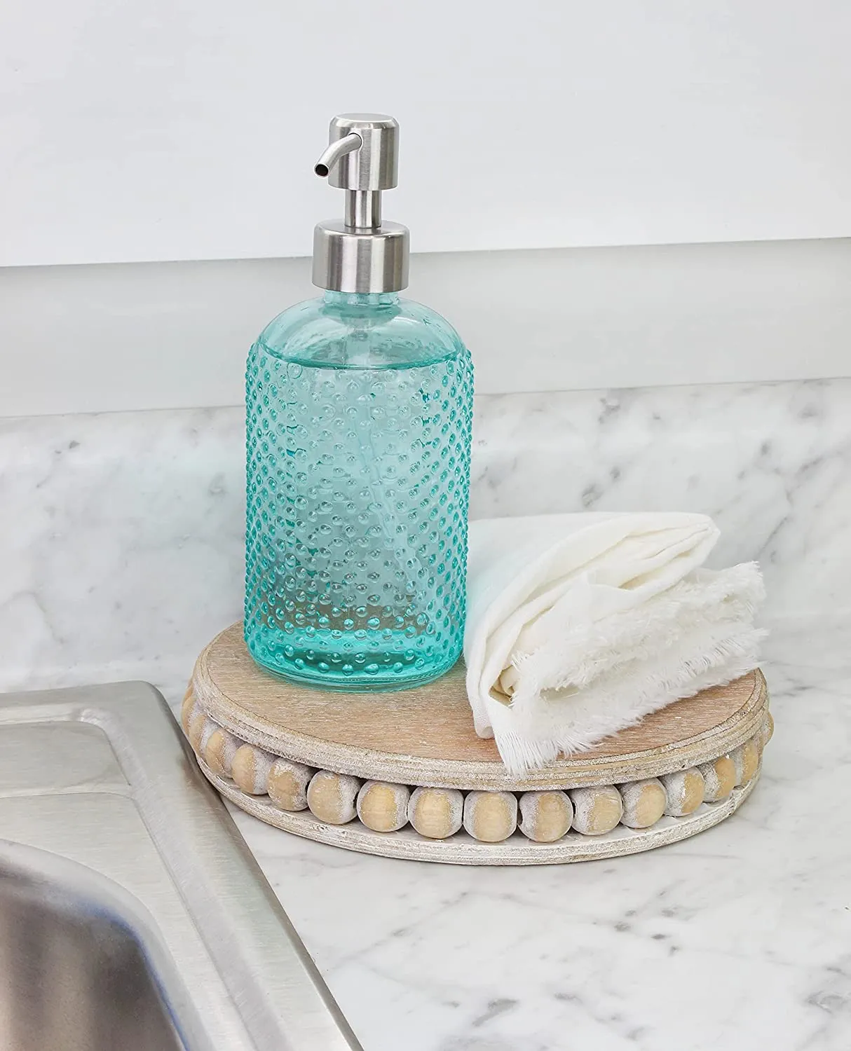 Hobnail Glass Soap Dispenser (3-Pack)