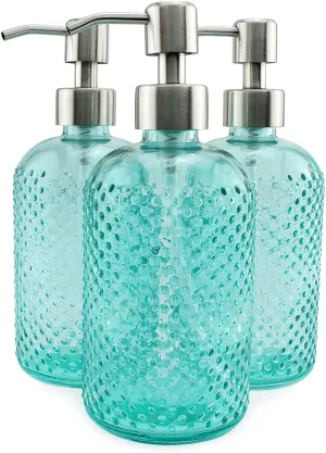 Hobnail Glass Soap Dispenser (3-Pack)