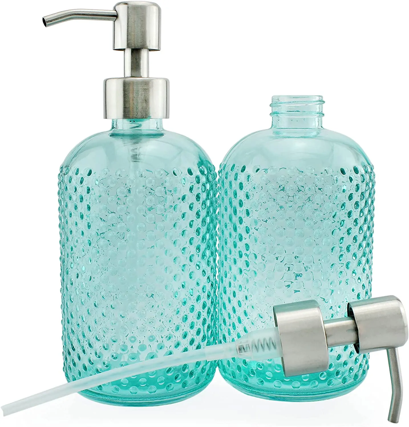 Hobnail Glass Soap Dispenser (3-Pack)