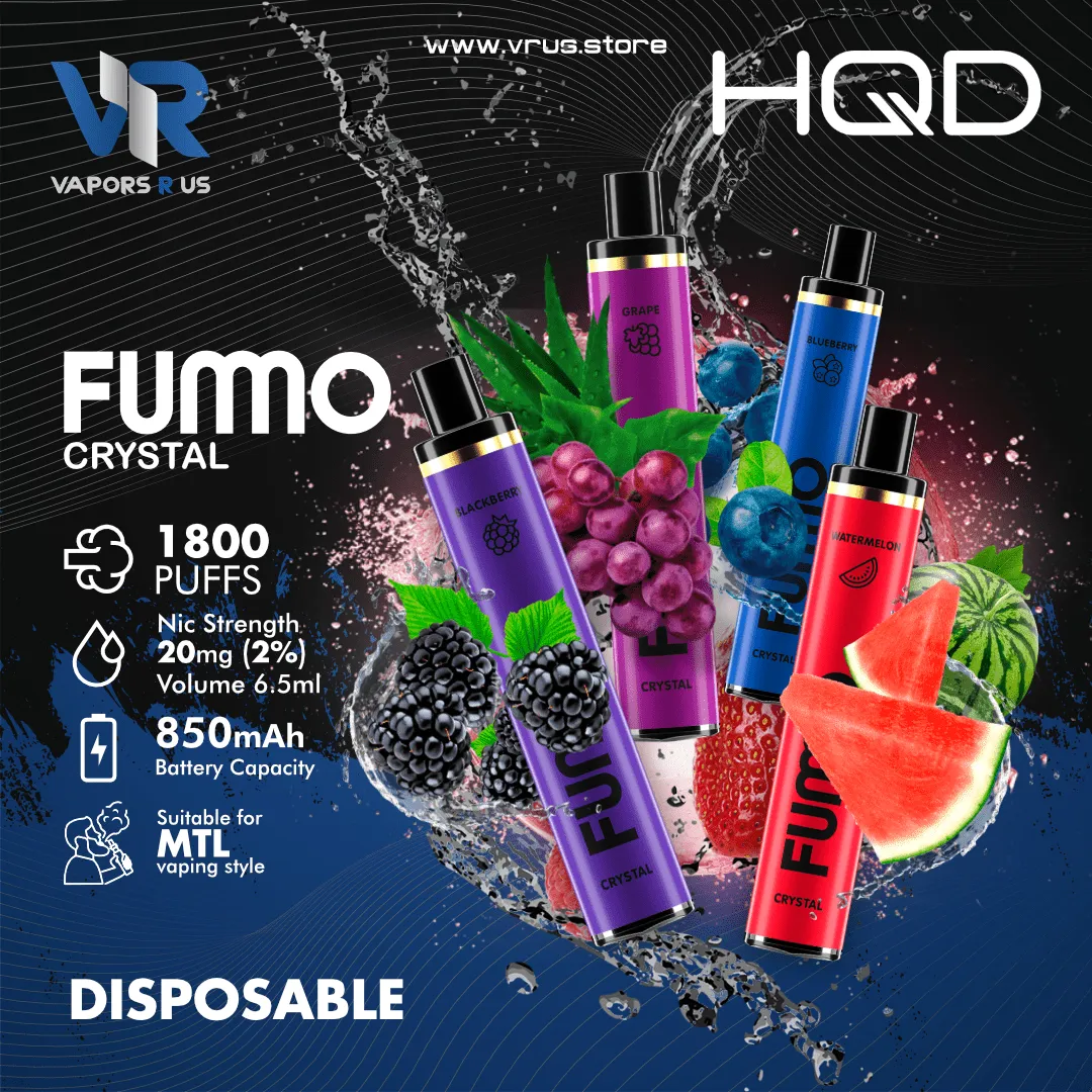 HQD - FUMO Crystal Disposable Pod Device (1800 Puff - 20mg) UAE Version
