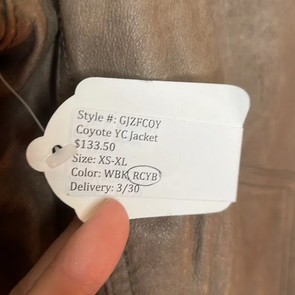 Hurley Jacket Women's Leather Jacket Foldover Collar  Coyote Vintage Inspired