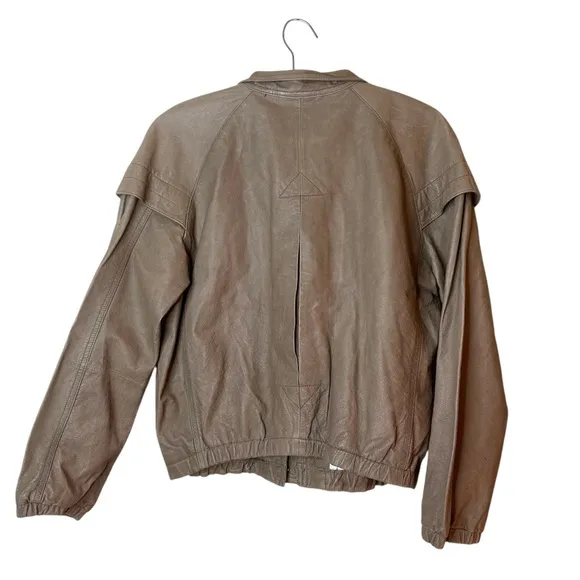 Hurley Jacket Women's Leather Jacket Foldover Collar  Coyote Vintage Inspired
