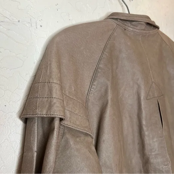 Hurley Jacket Women's Leather Jacket Foldover Collar  Coyote Vintage Inspired