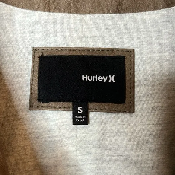 Hurley Jacket Women's Leather Jacket Foldover Collar  Coyote Vintage Inspired