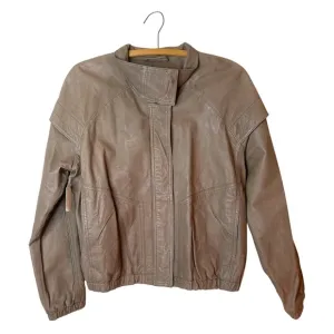 Hurley Jacket Women's Leather Jacket Foldover Collar  Coyote Vintage Inspired