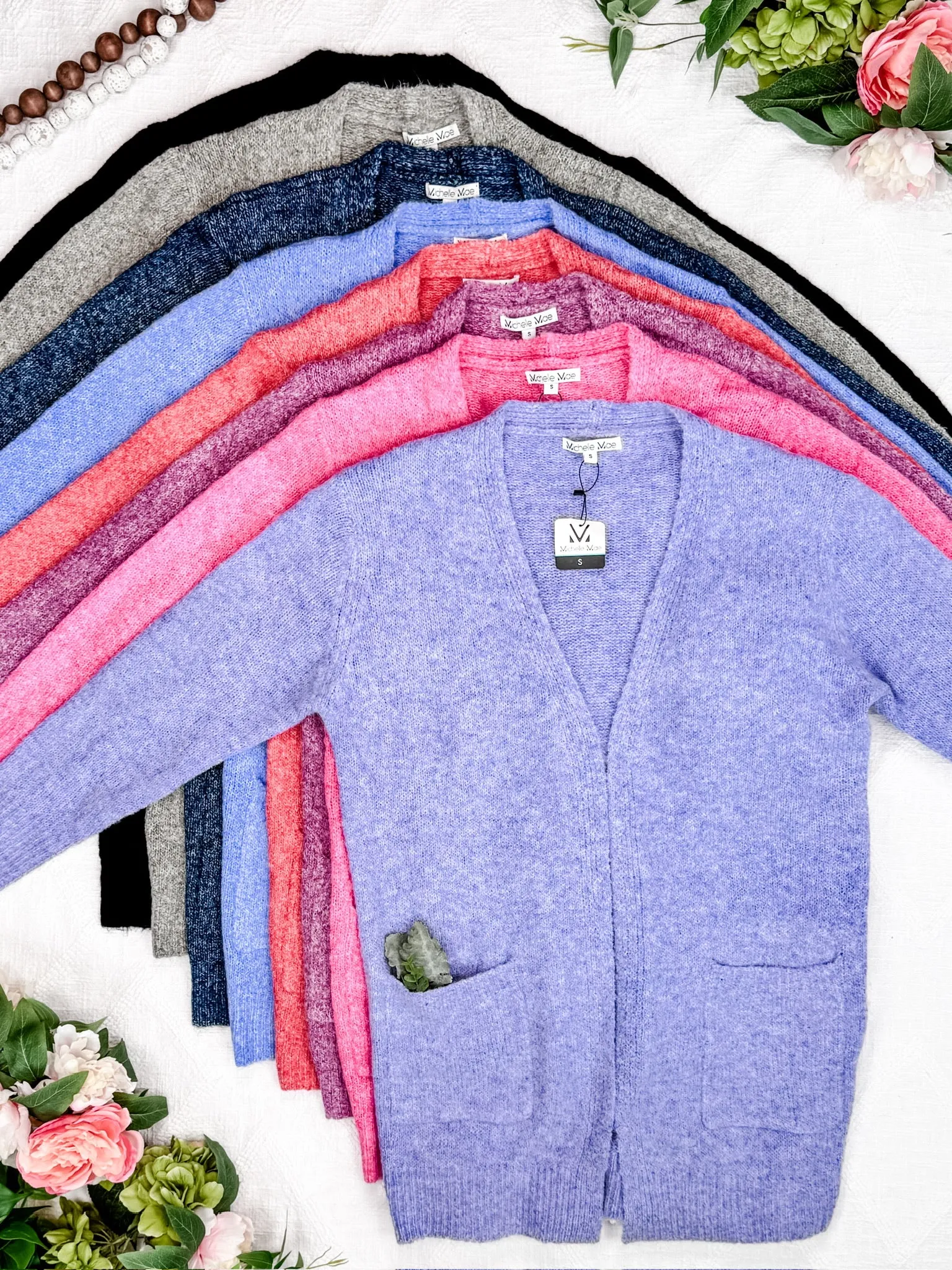 IN STOCK Madison Cozy Cardigan - Cherry Blush